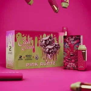 Pink Runtz Cali Clear 2G Disposable Vape with Liquid Diamonds